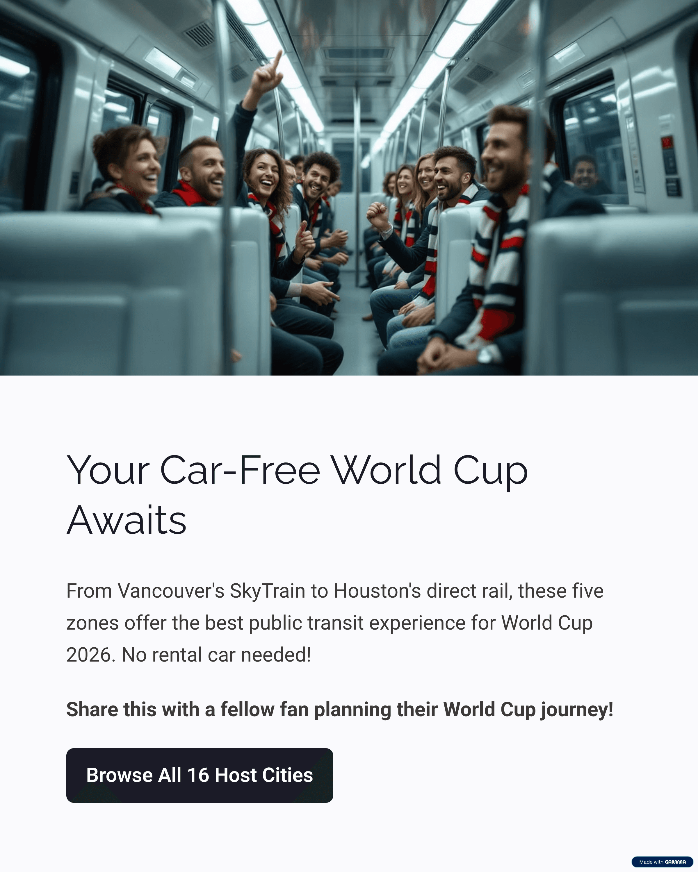 Your Car-Free World Cup Awaits